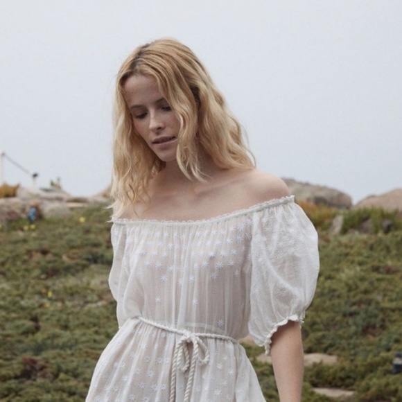 New Doen London Tansy Maxi Dress in Salt / White - Picture 7 of 15